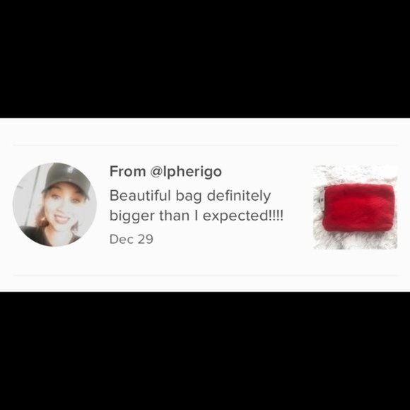 NWT Red free people, soft, fuzzy, cosmetic bag, - Picture 9 of 11